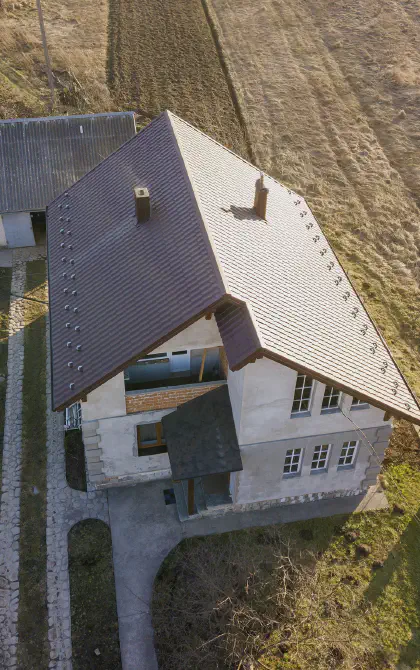 aerial view of new residential